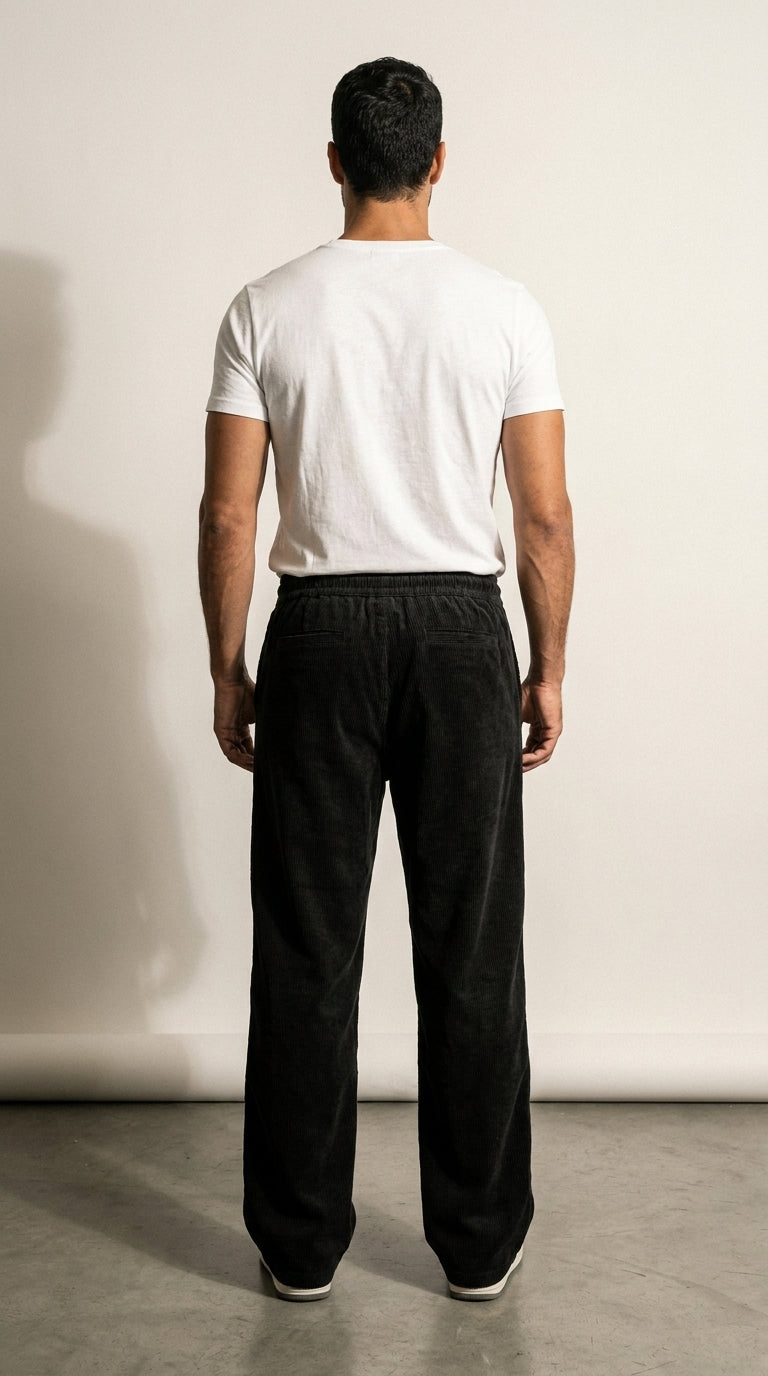 Sand | Pantalon Large en Velours Côtelé Beige