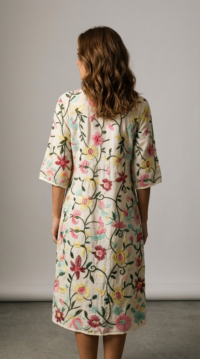 Selene | Floral Print Casual Dress