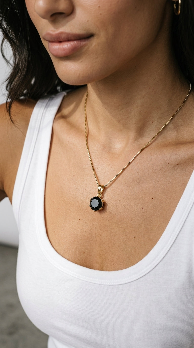 Crystal | Diamond Necklace Gold