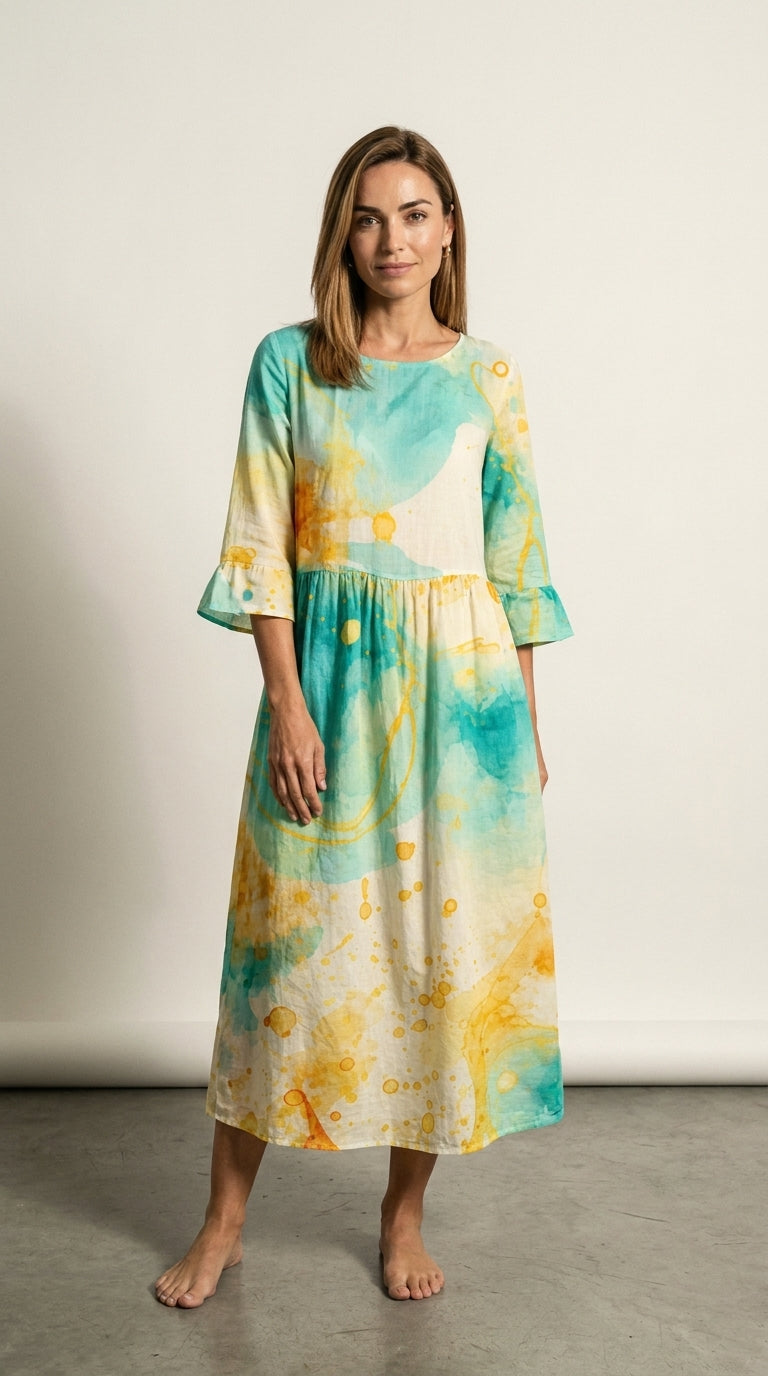 Marina | Floral Print Casual Dress