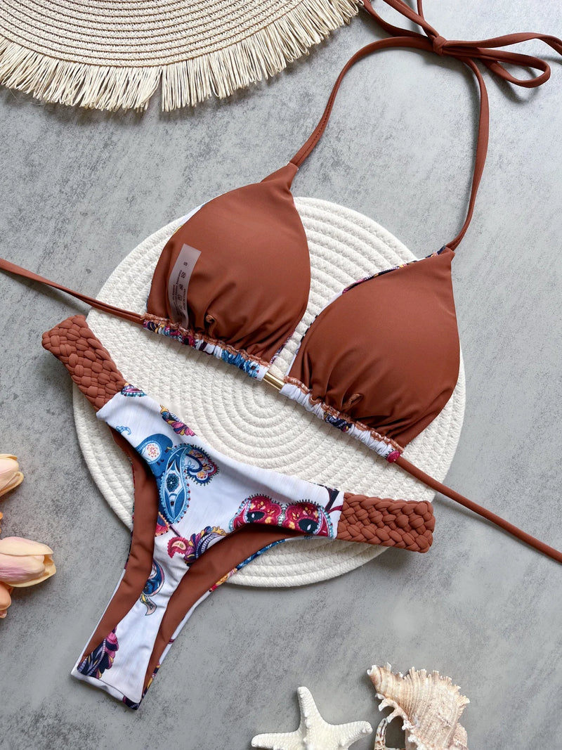 Gala | Orange Printed Bikini