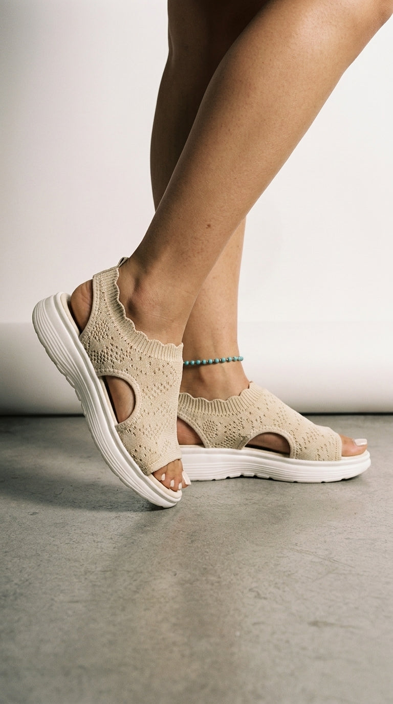 Lara | Knit Platform Sandals