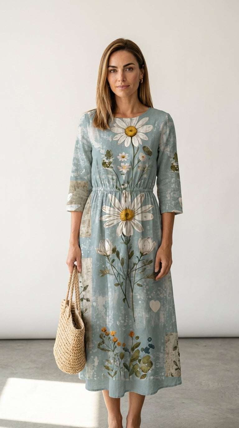Iris | Floral Print Casual Dress