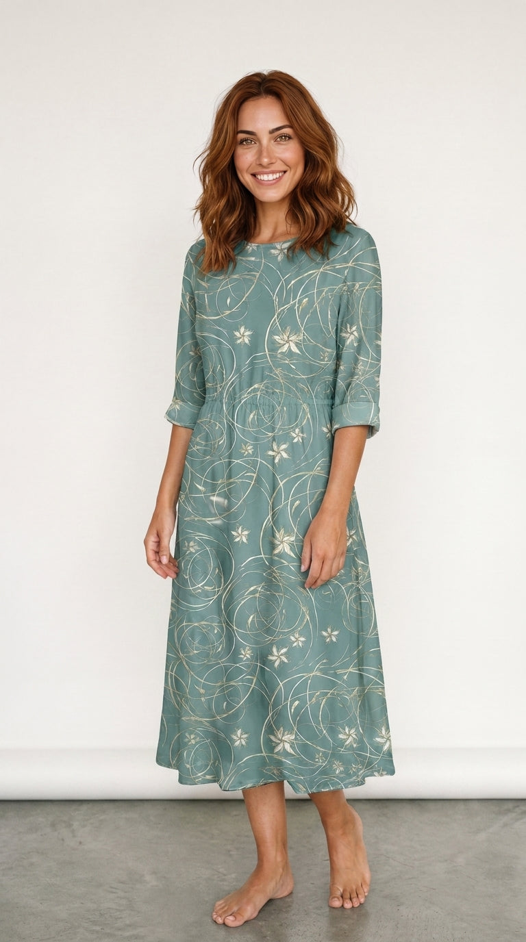 Delfina | Floral Print Casual Dress