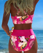 Jolina | Bikini con estampado floral en contraste