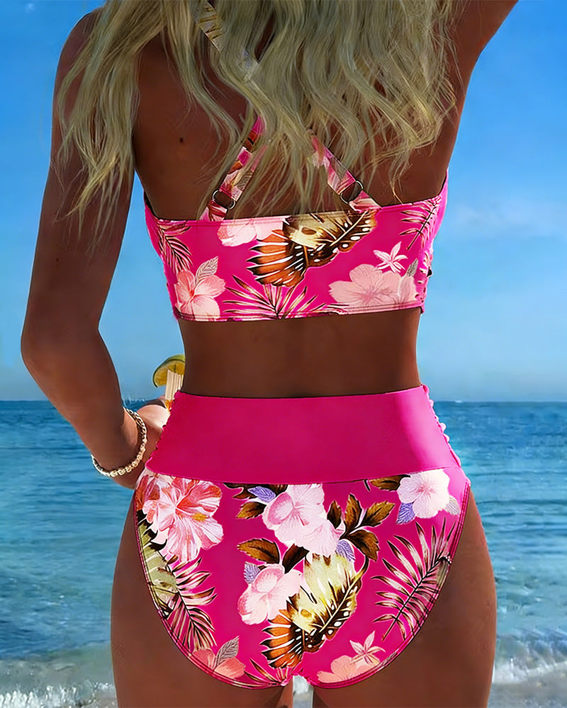 Jolina | Bikini con estampado floral en contraste