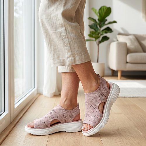 Lara | Sandalias de plataforma de punto