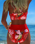 Jolina | Bikini con estampado floral en contraste