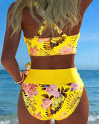 Jolina | Bikini con estampado floral en contraste