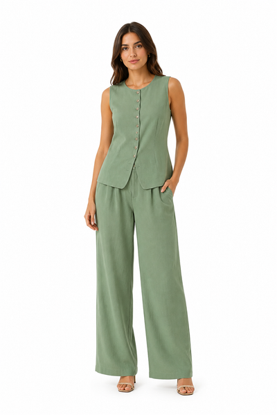 Sage | Conjunto de lino sofisticado