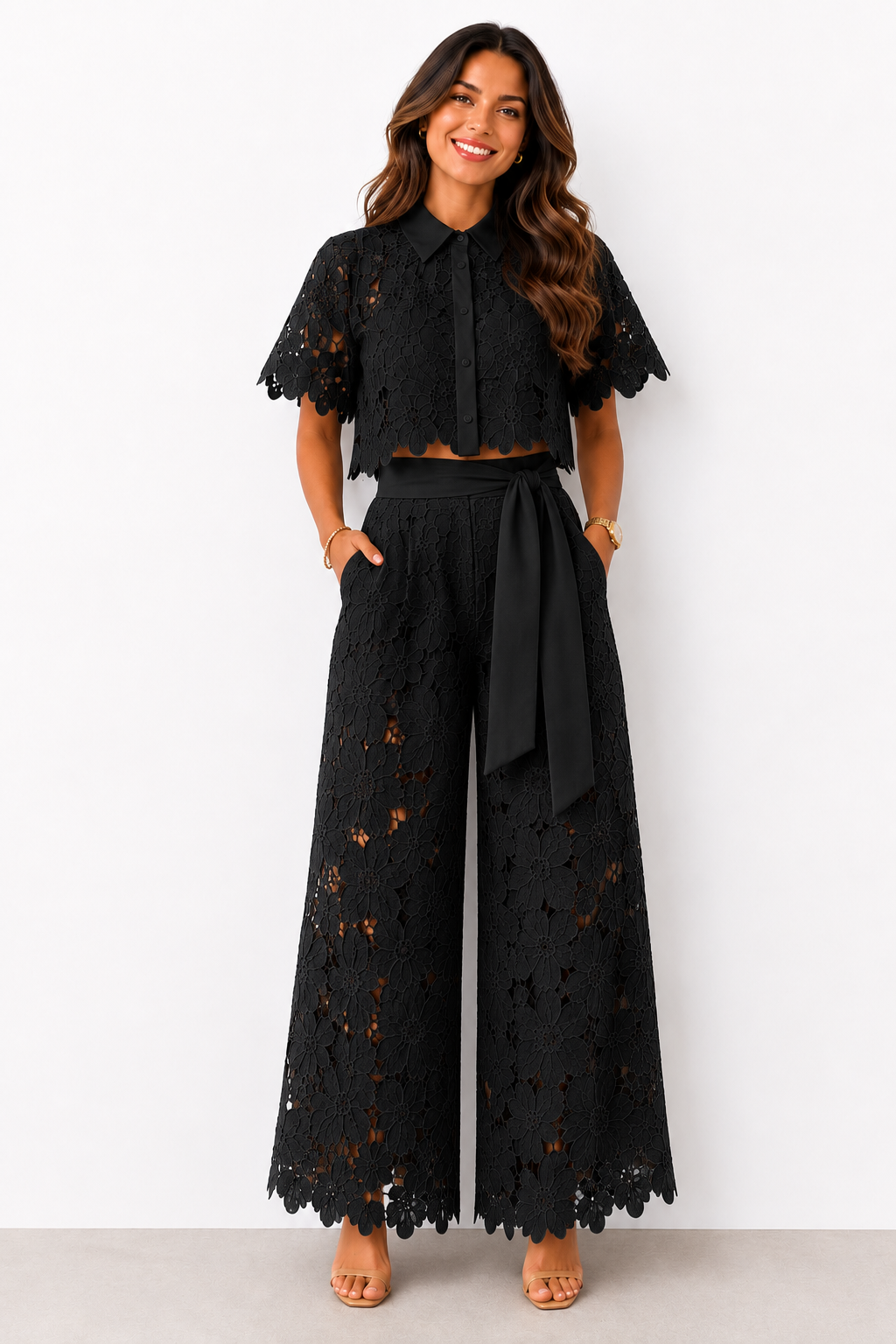 Isabela | Conjunto de encaje floral
