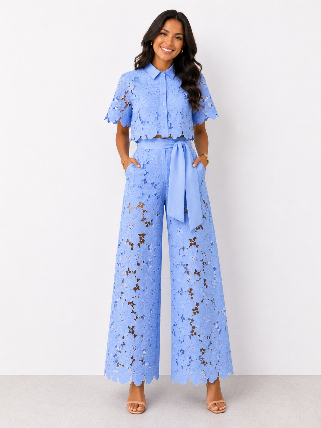Isabela | Conjunto de encaje floral