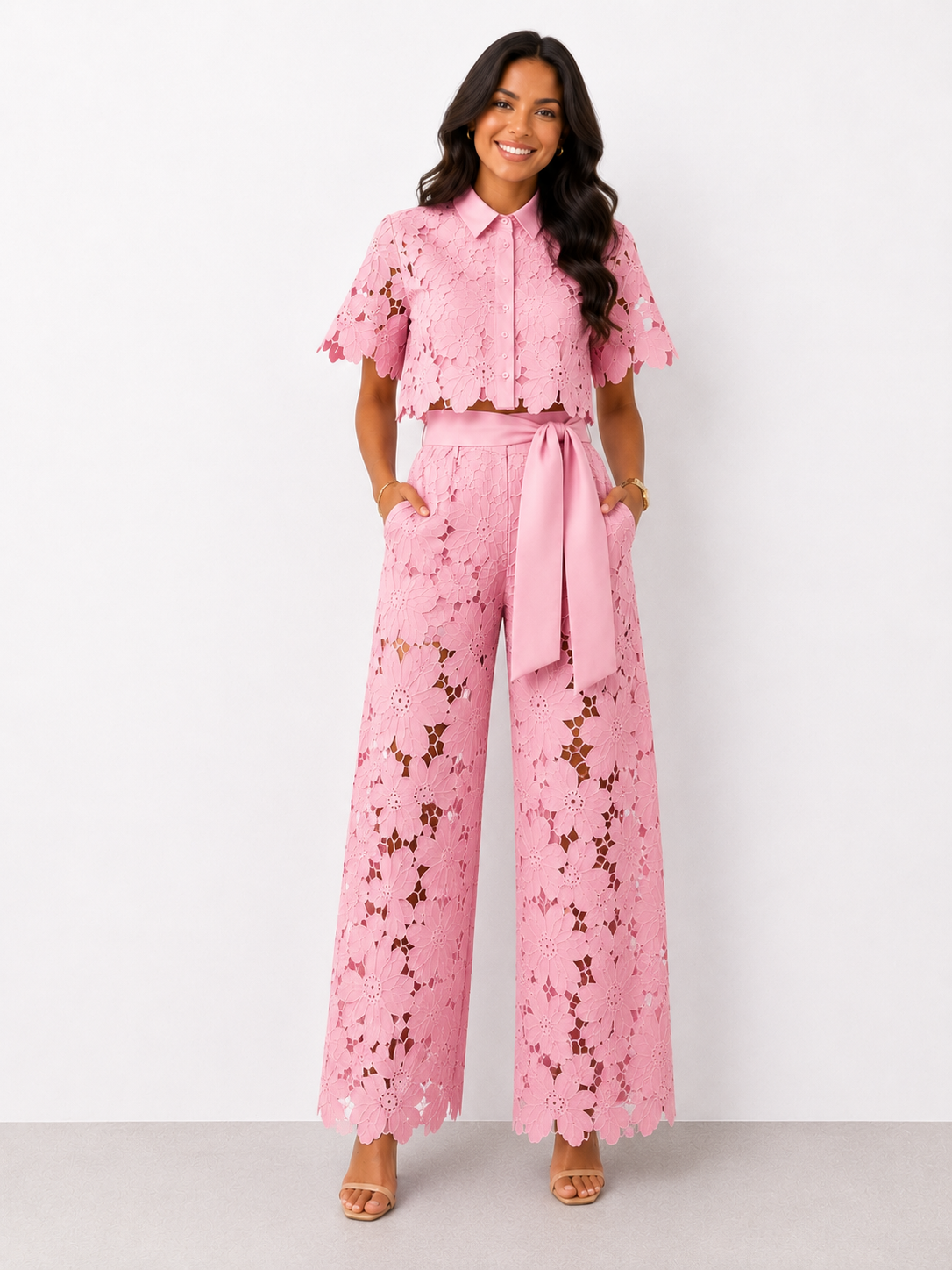 Isabela | Conjunto de encaje floral