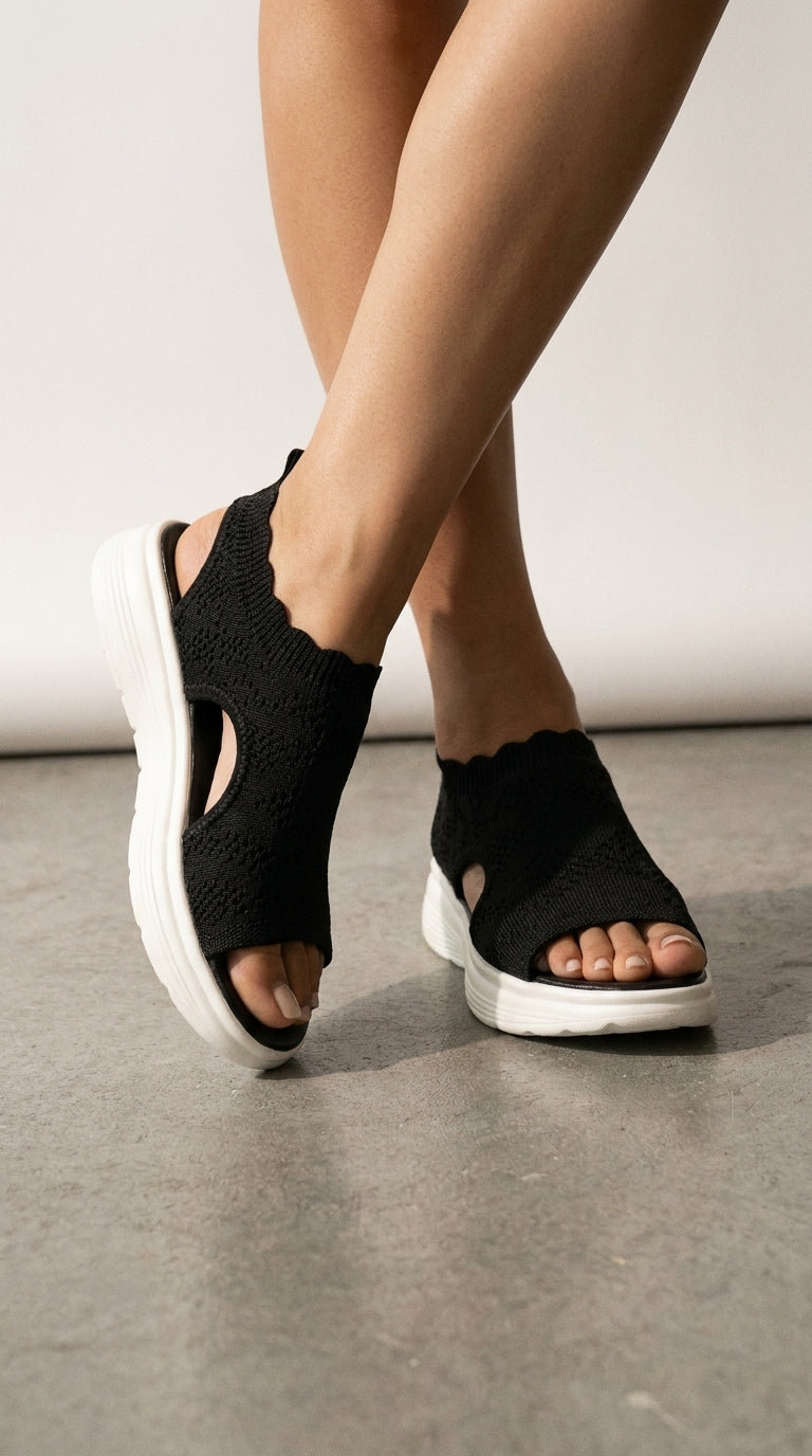 Lara | Knit Platform Sandals