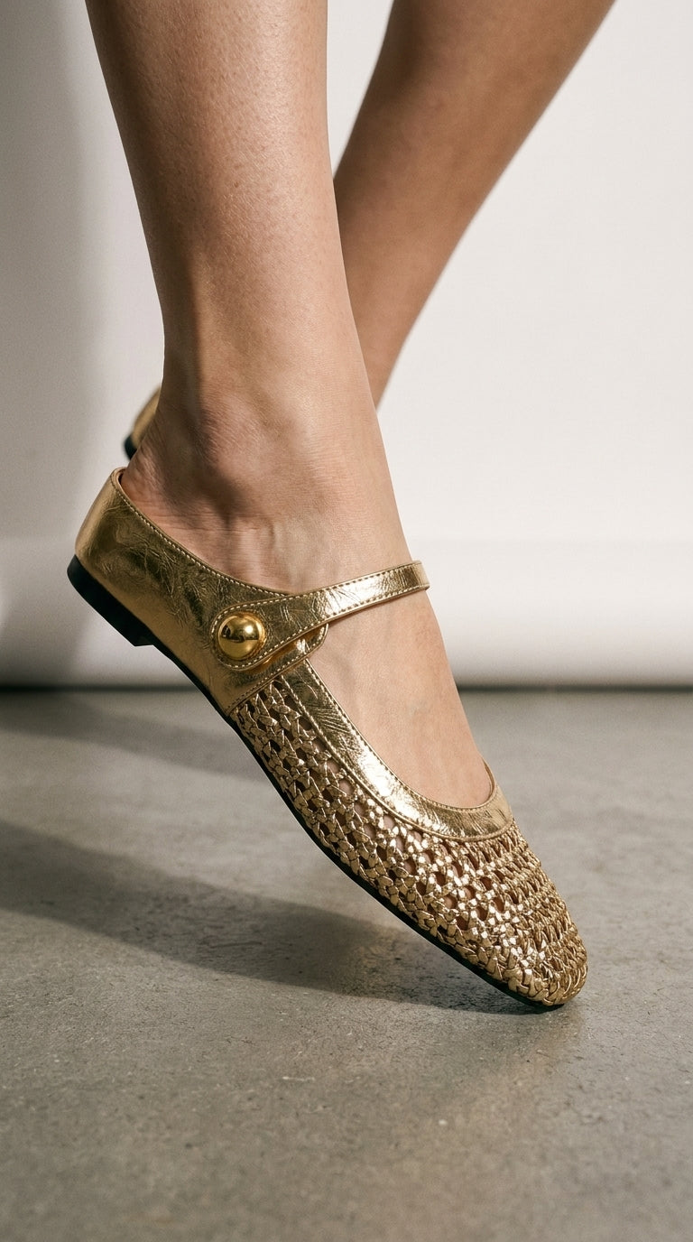 Lumira | Woven Square-Toe Clogs