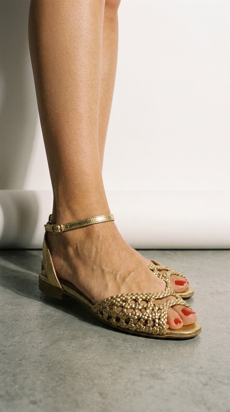 Isadora | Woven Flat Sandals