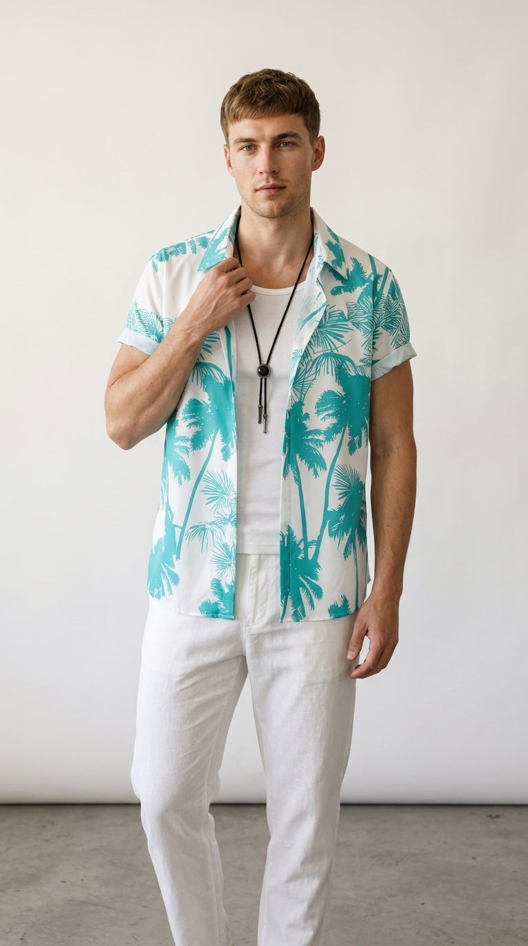 Palm Print | Chemise Tropicale