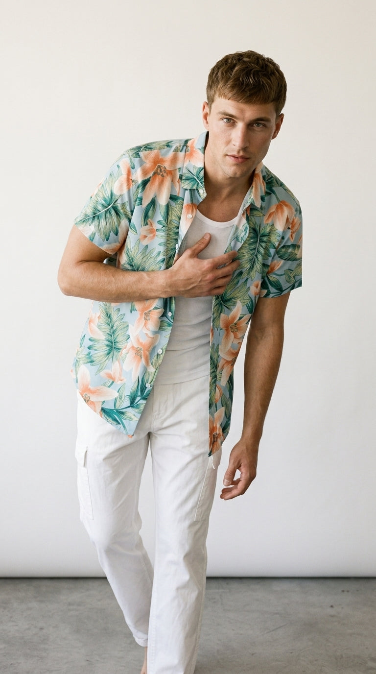Palm Print | Chemise Tropicale