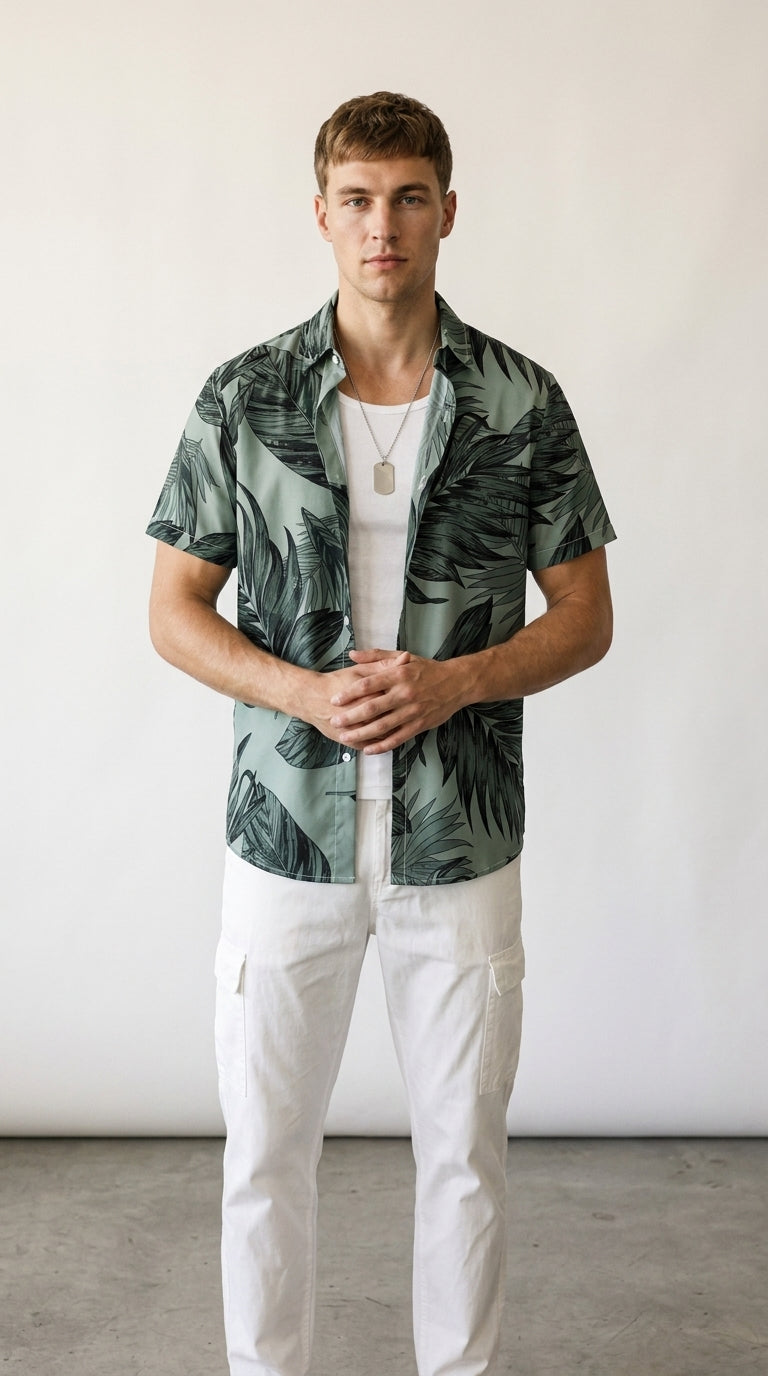 Palm Print | Chemise Tropicale