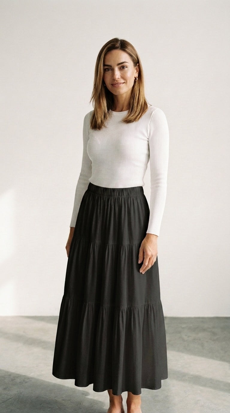 Midi Pleated | Jupe Élégante Plissée