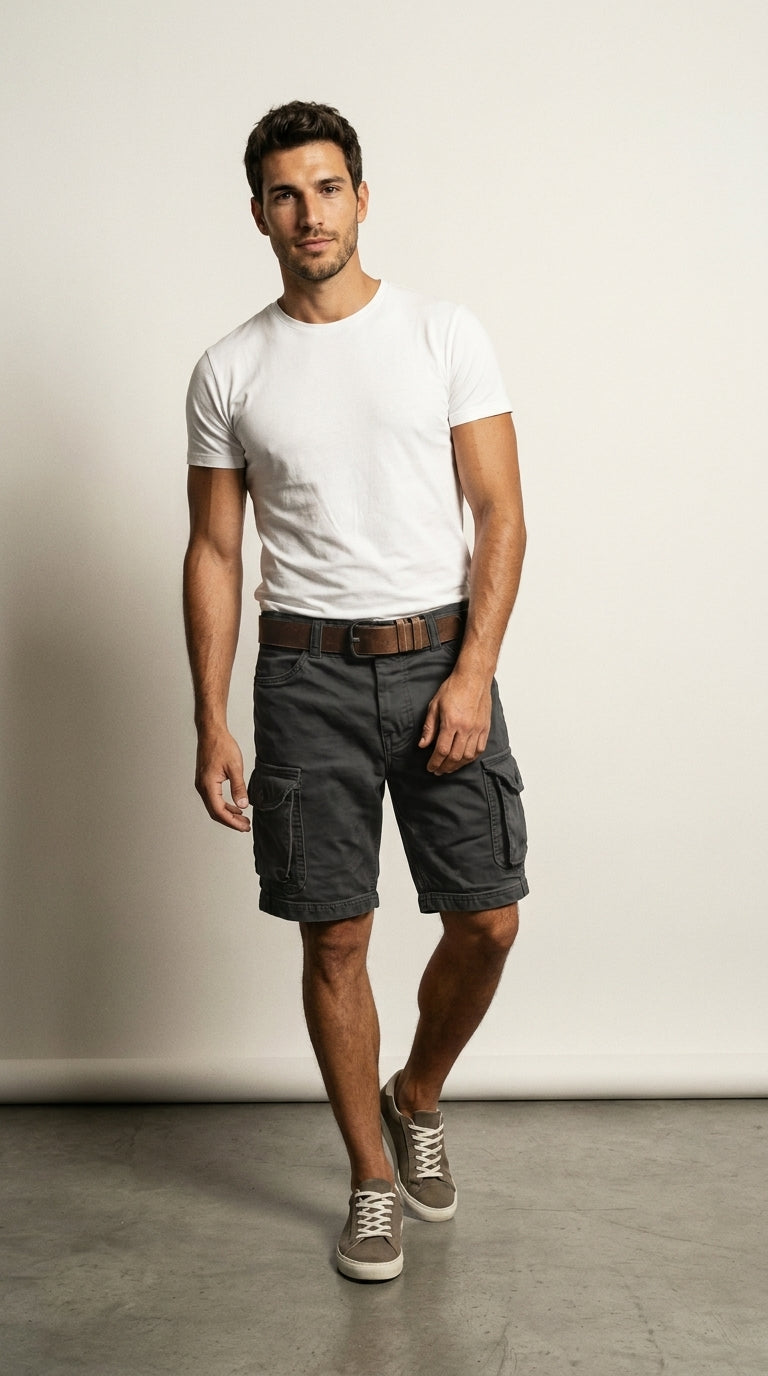 Auren | Retro Cargo Shorts With Multiple Pockets