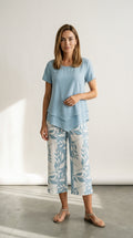 Yara | Layered-look T-shirt and wide-leg trousers set