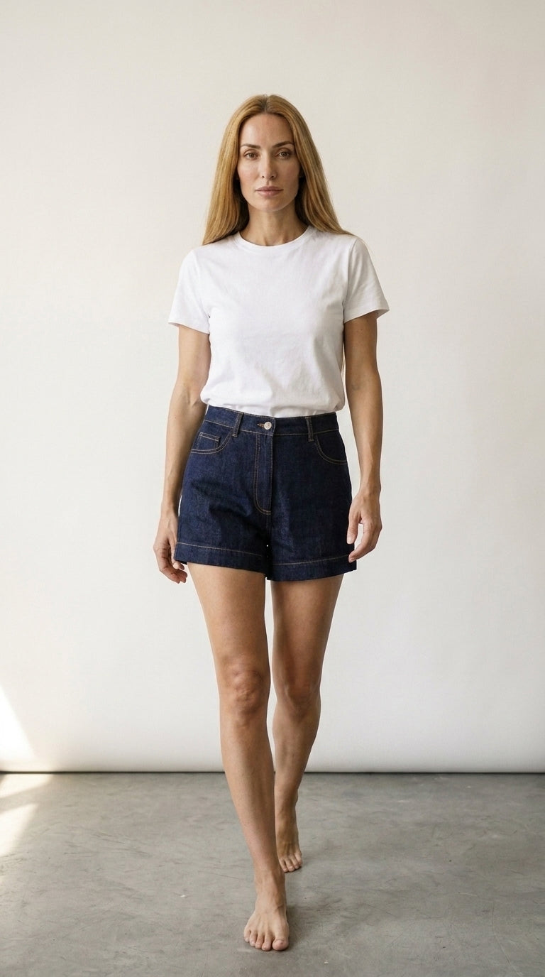 Abel | Denim Button-Up Top