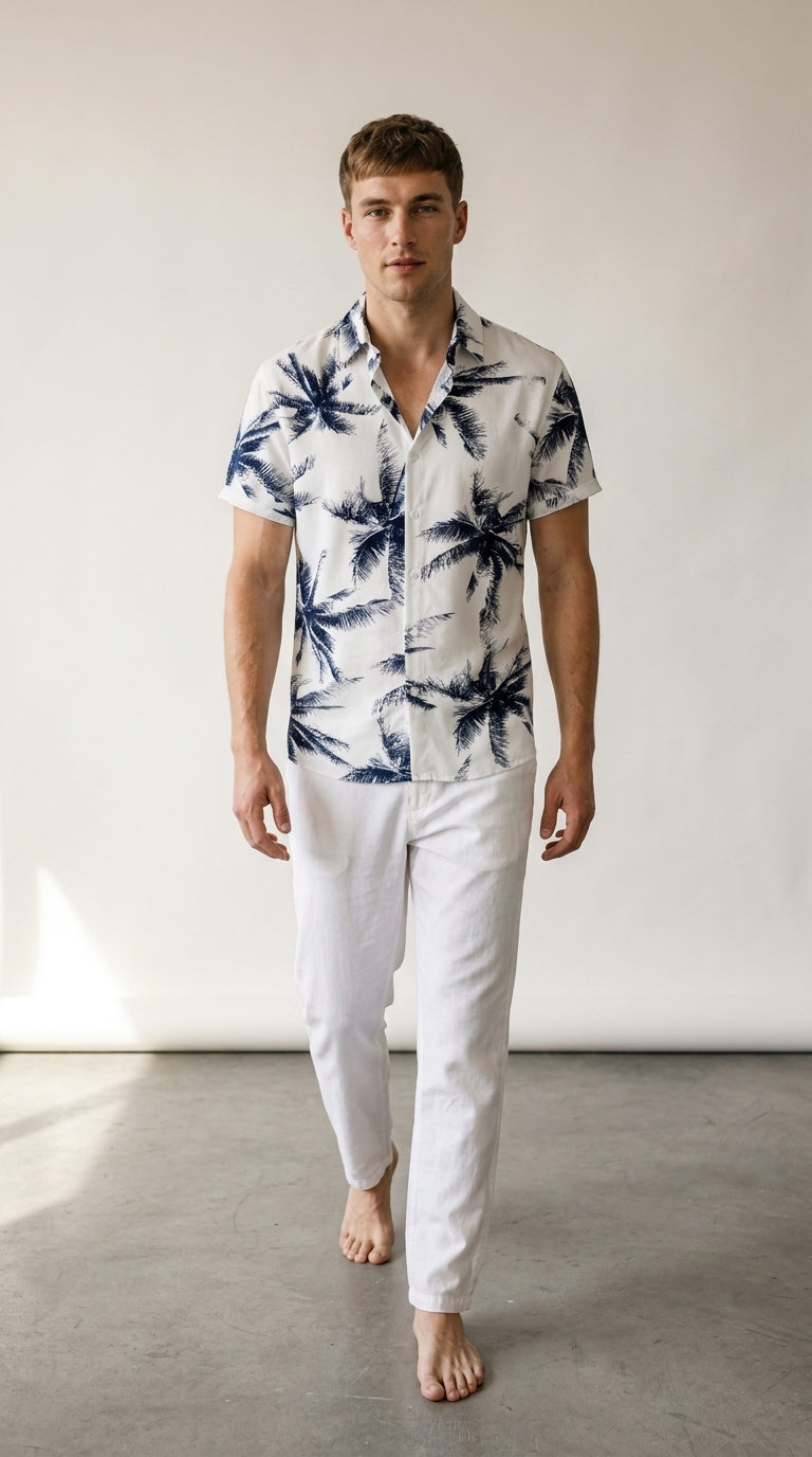 Palm Print | Chemise Tropicale