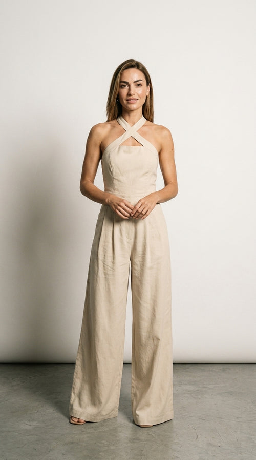 Bianca | Linen and Cotton Jumpsuit