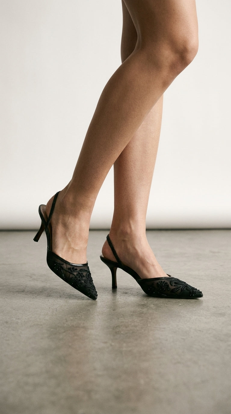Slingback | Talons Brodés