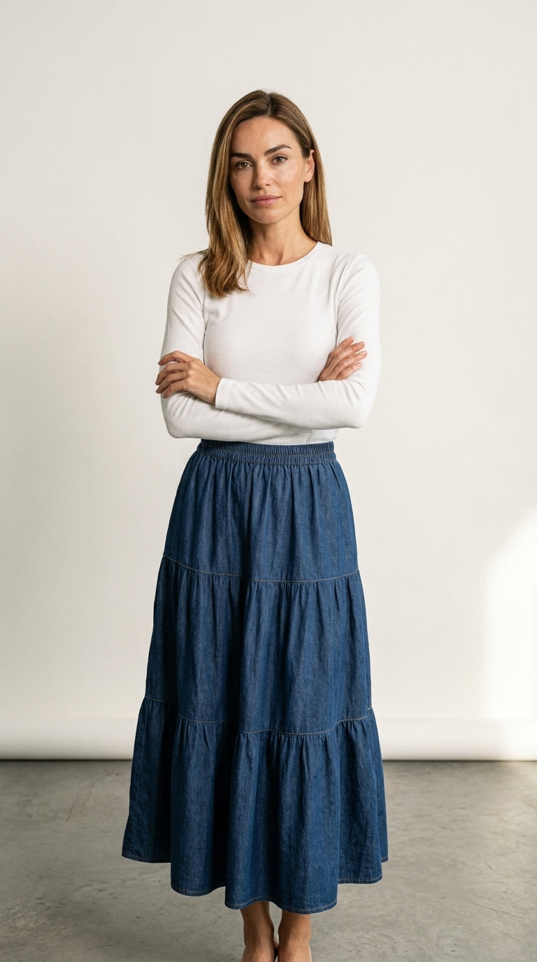 Midi Pleated | Jupe Élégante Plissée