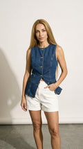 Abel | Denim Button-Up Top