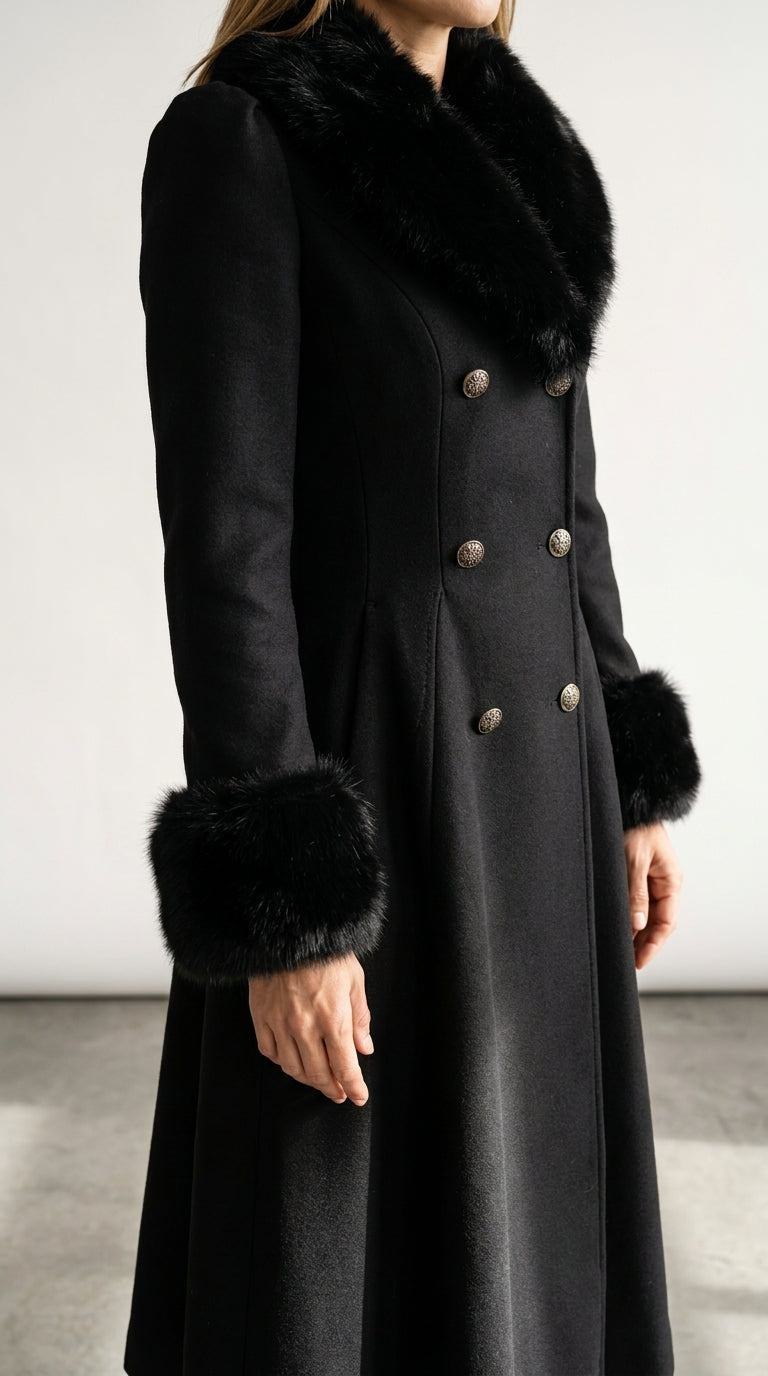Noir | Manteau À Coupe Élégante
