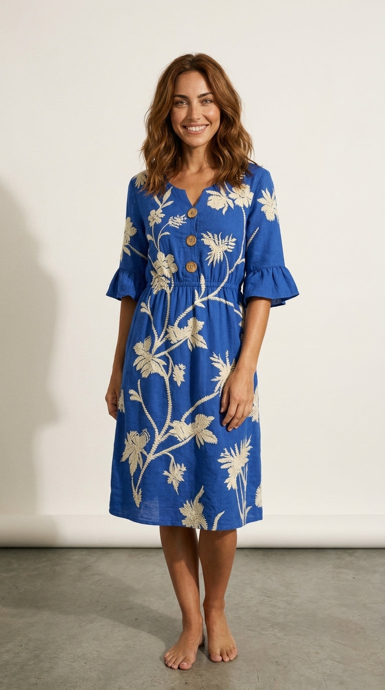 Estela | Floral Print Casual Dress