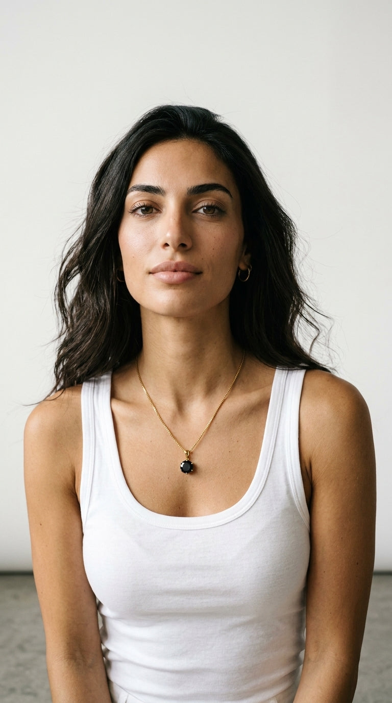 Crystal | Diamond Necklace Gold