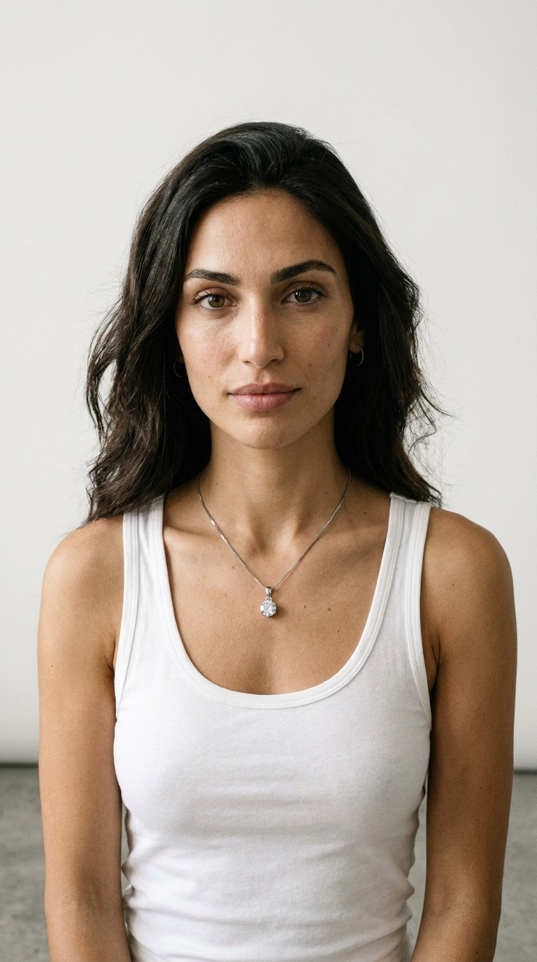 Crystal | Diamond Necklace Silver