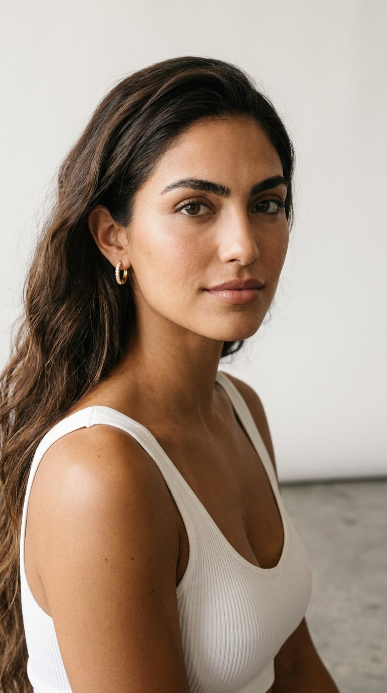 Gold Crystal | Mini Hoop Earrings