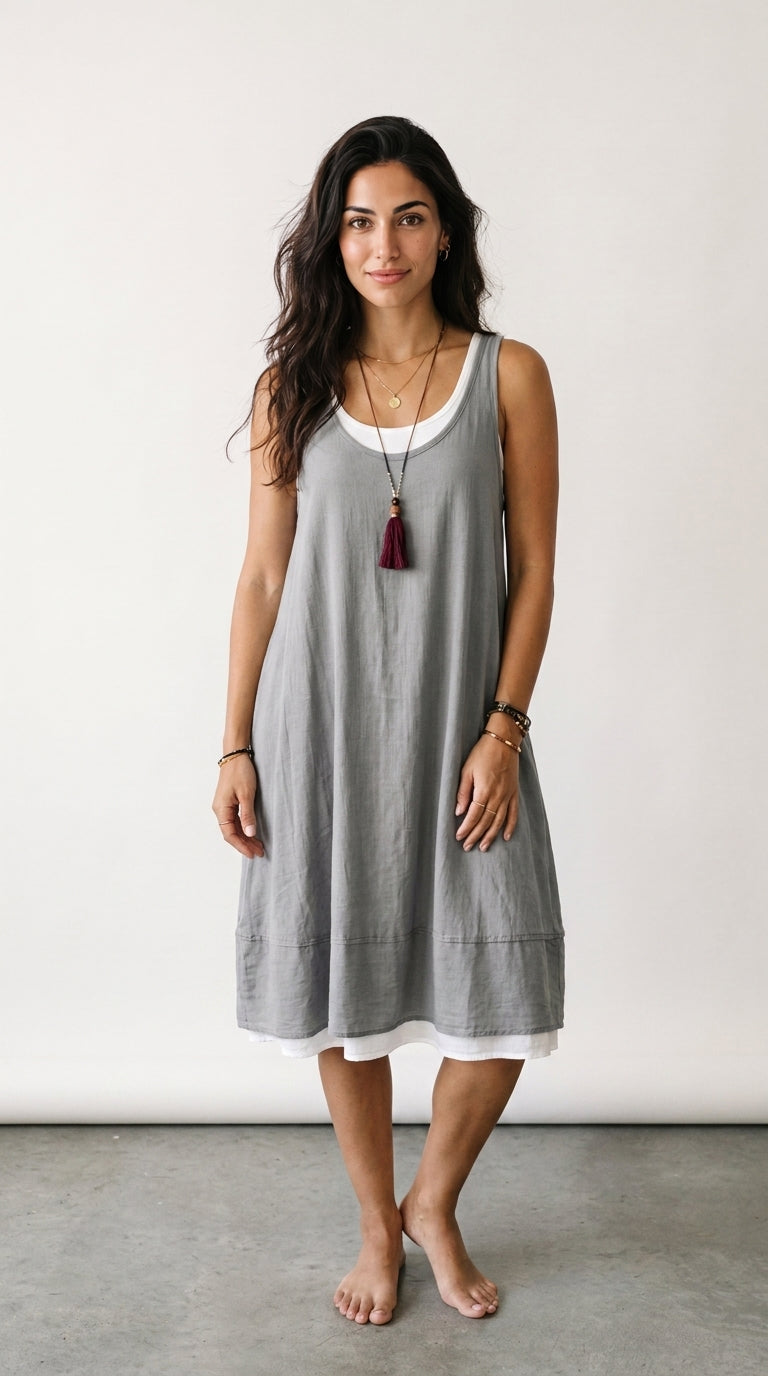 Lira | Sleeveless Layered-Effect Dress