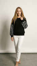 Leopard Print | Pull à Manches en Maille