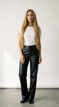 Edge | Pantalon Large Effet Cuir
