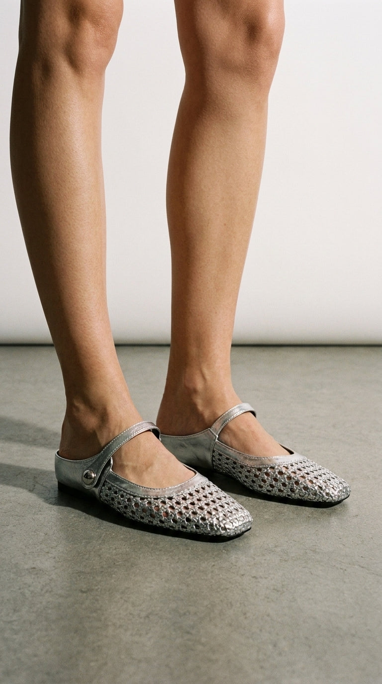 Lumira | Woven Square-Toe Clogs
