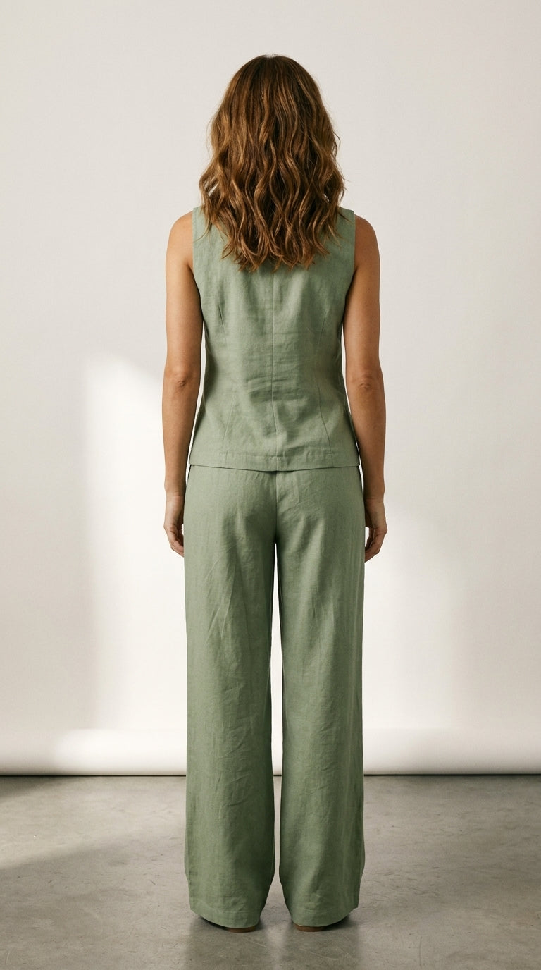 Sage | Ensemble en Lin Sophistiqué