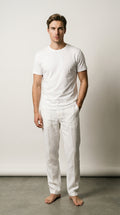 Relaxed Fit | Pantalon en Lin Bleu Ciel