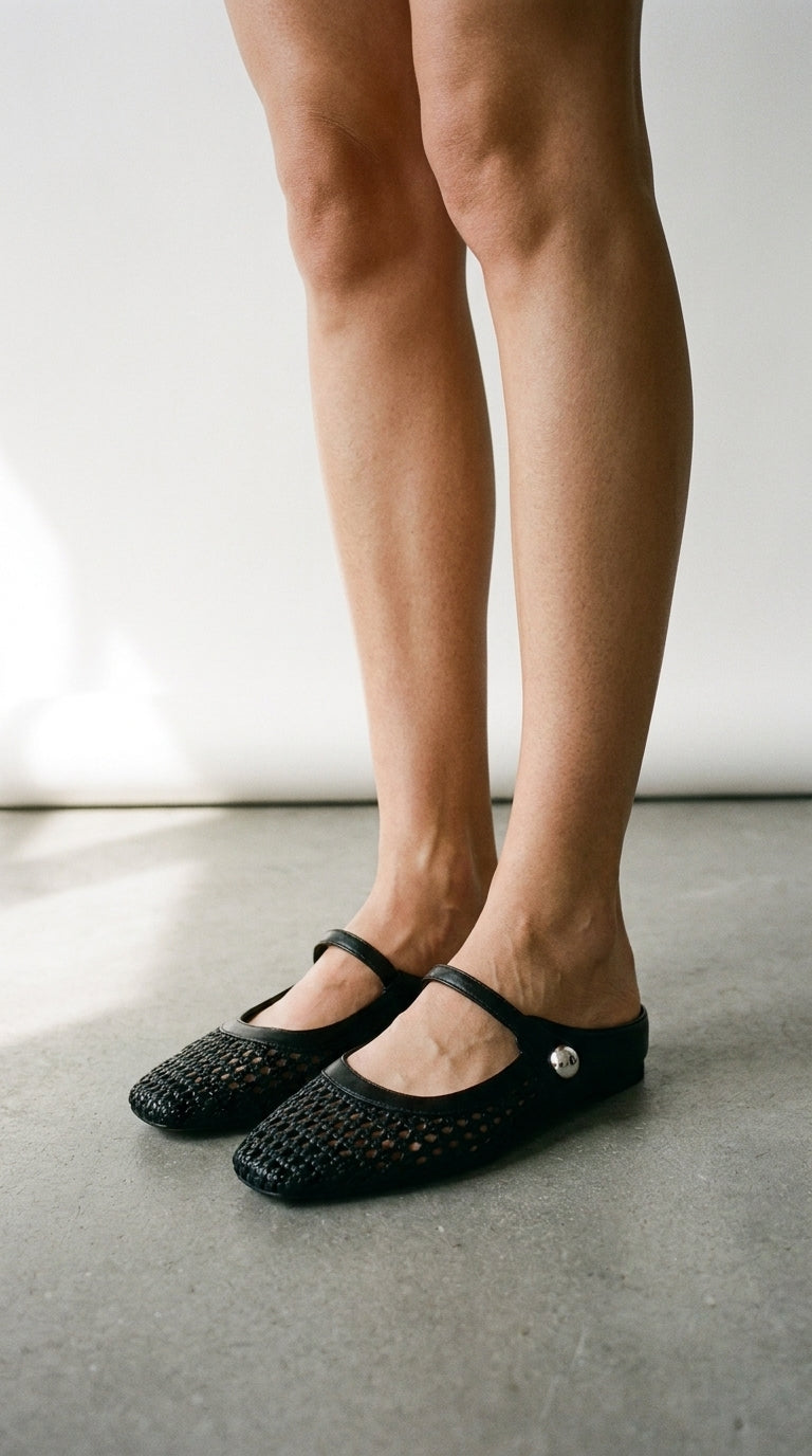 Lumira | Woven Square-Toe Clogs