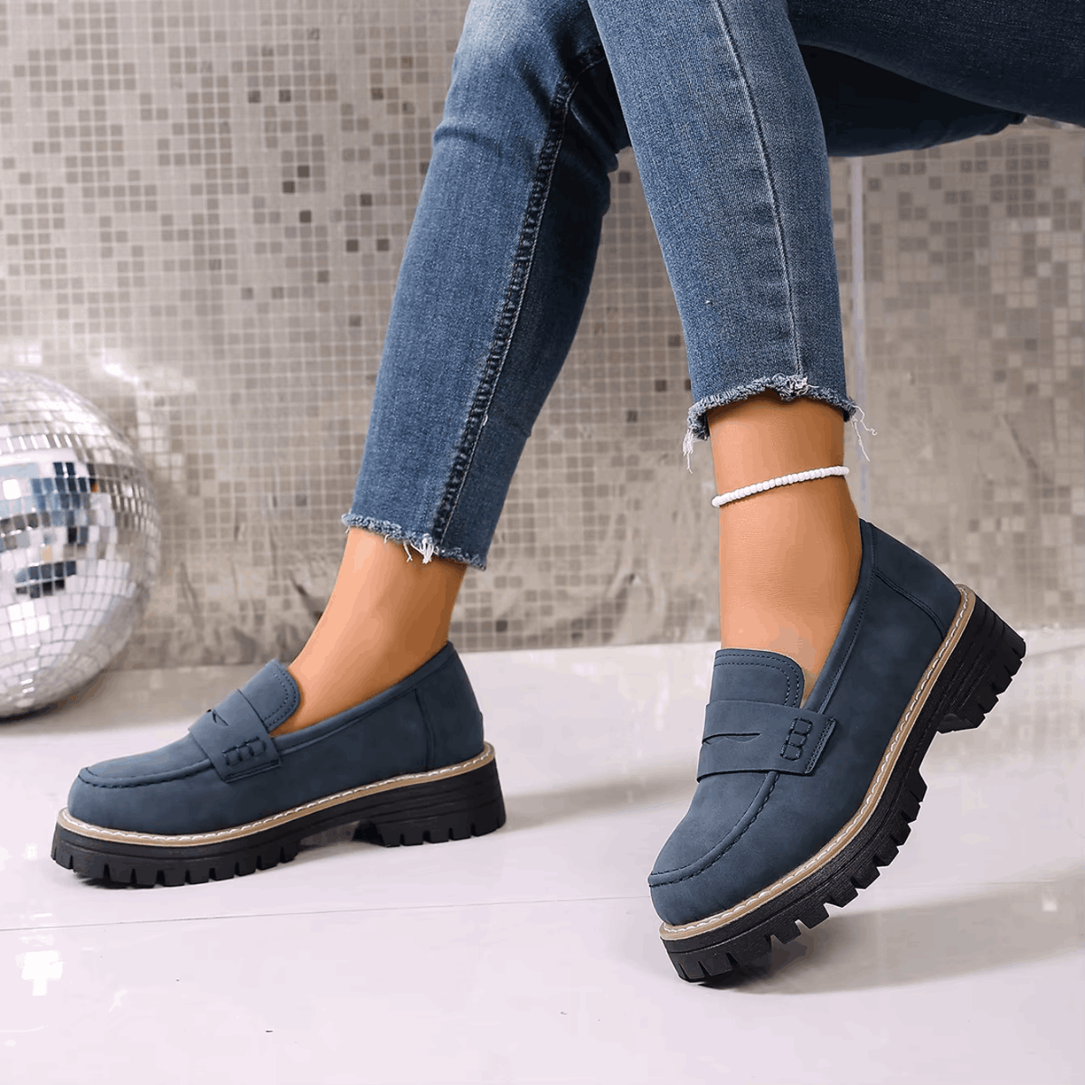 Elsa | Mocassins à Plateforme Style College