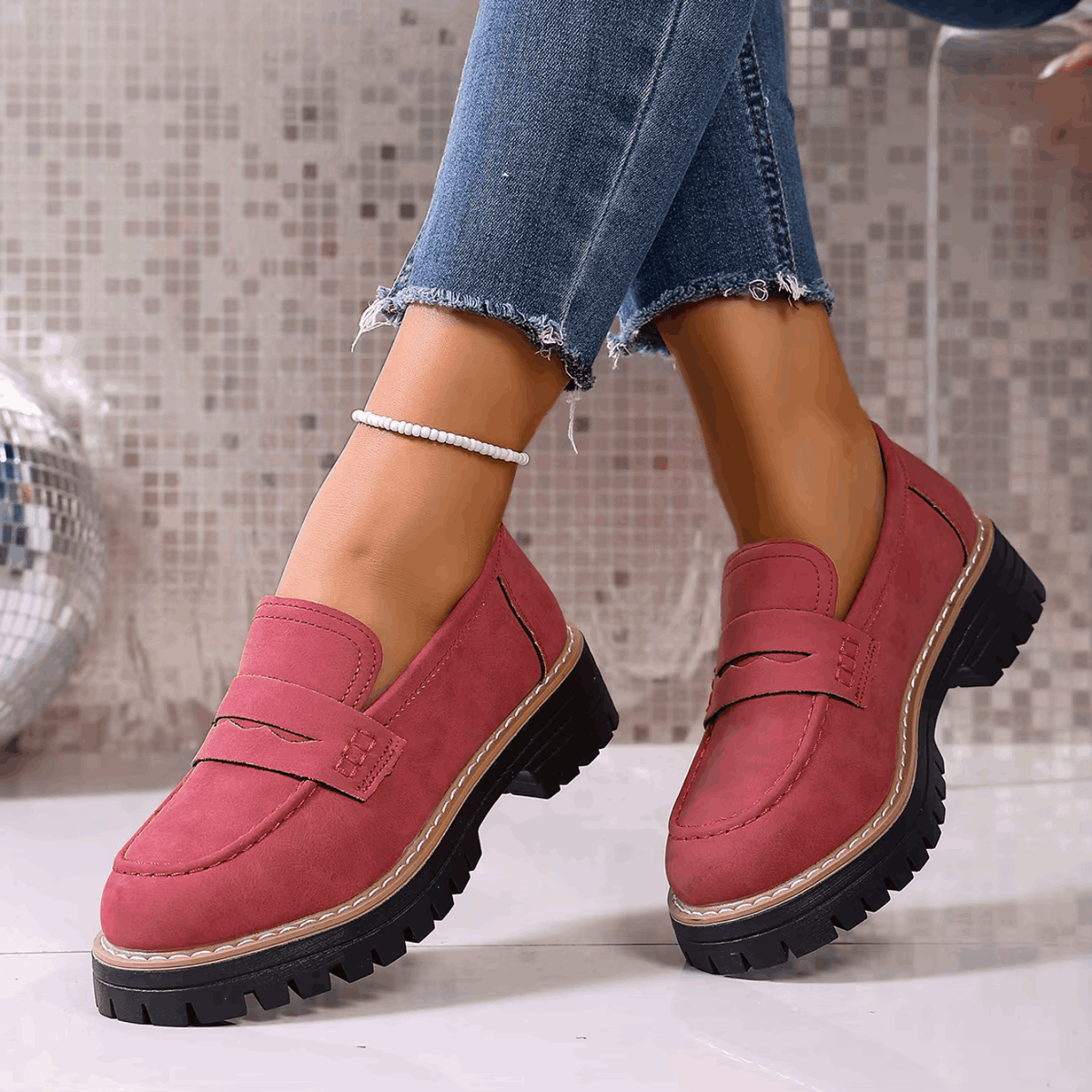 Elsa | Mocassins à Plateforme Style College