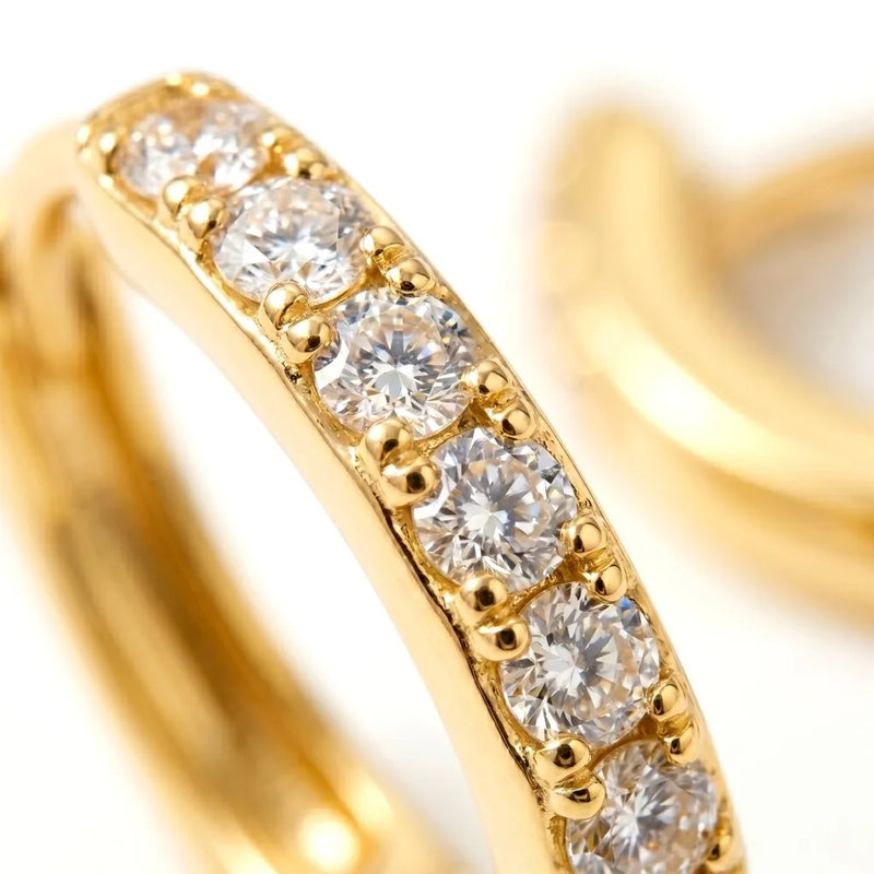 Gold Crystal | Mini Hoop Earrings