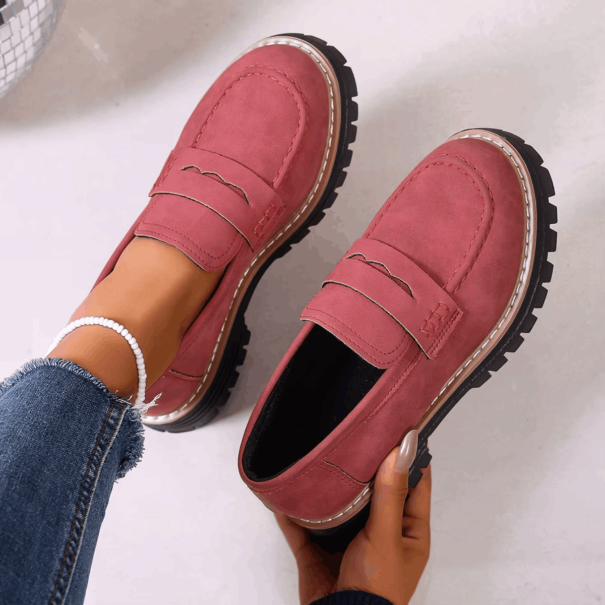 Elsa | Mocassins à Plateforme Style College