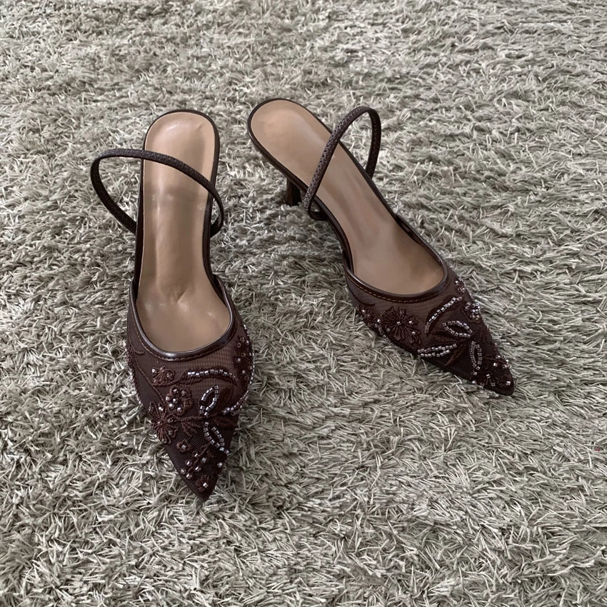 Slingback | Tacones bordados
