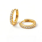 Gold Crystal | Aretes hoop mini